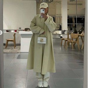 ZARA LIMITED EDITION ECRU HEAVY ECRU OVERSIZED TRENCH COAT